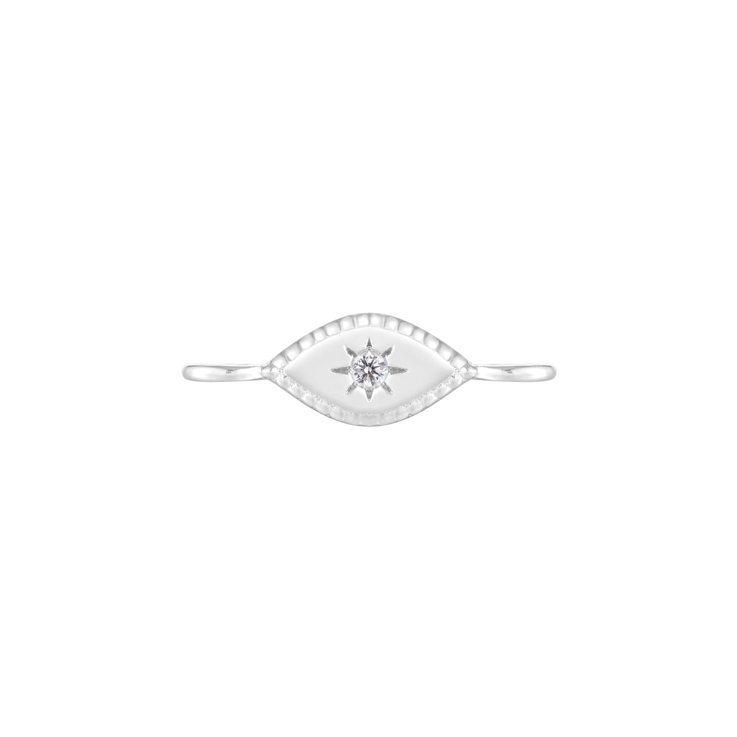 Permanent Jewelry, Eye Connector Charm, Sterling Silver