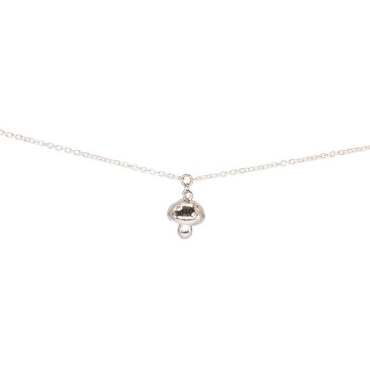 Mushroom Charm, Sterling Silver