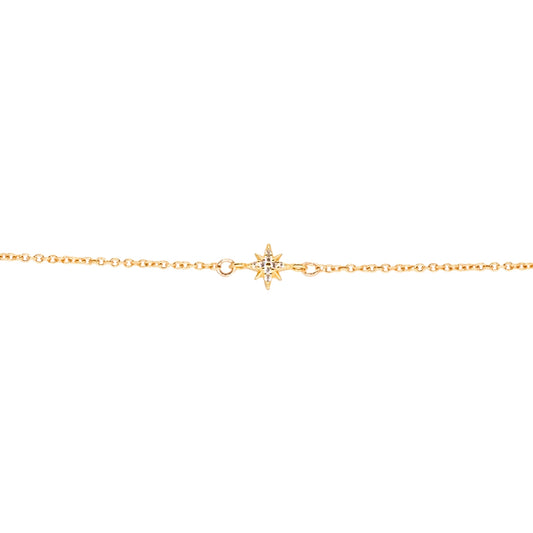 Pavé Starburst Connector, Vermeil