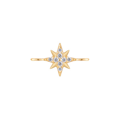 Permanent Jewelry, Pavé Diamond, Starburst Connector Charm, Vermeil