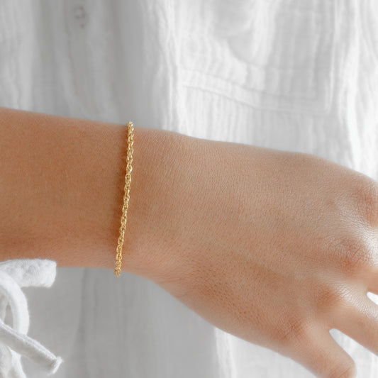 Dual Curb Chain, Yellow Gold Filled by the Inch