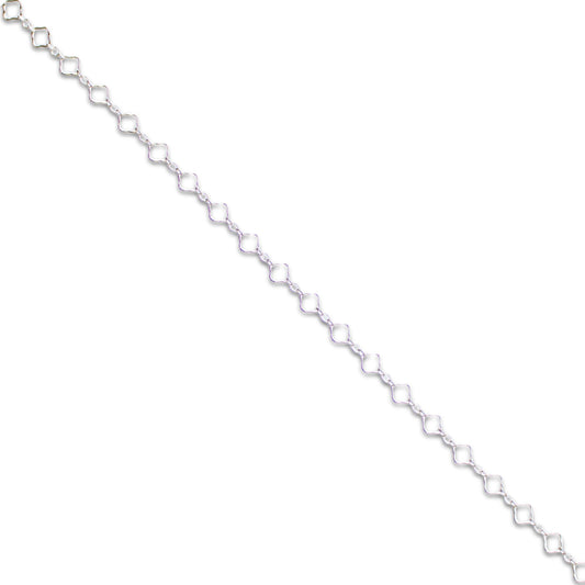 Clover Chain, Sterling Silver By the Inch