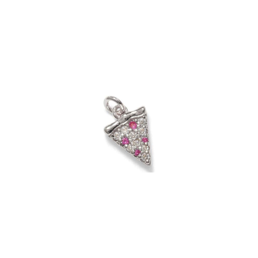 Pizza Charm, Sterling Silver