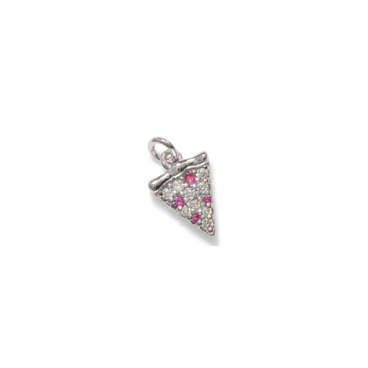 Pizza Charm, Sterling Silver