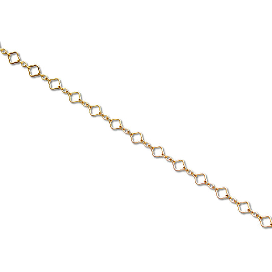 Clover Chain, Yellow Gold Filled by the Inch