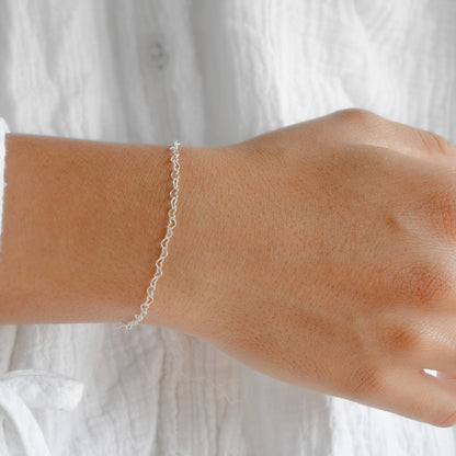 Heart Chain, Sterling Silver by the Inch