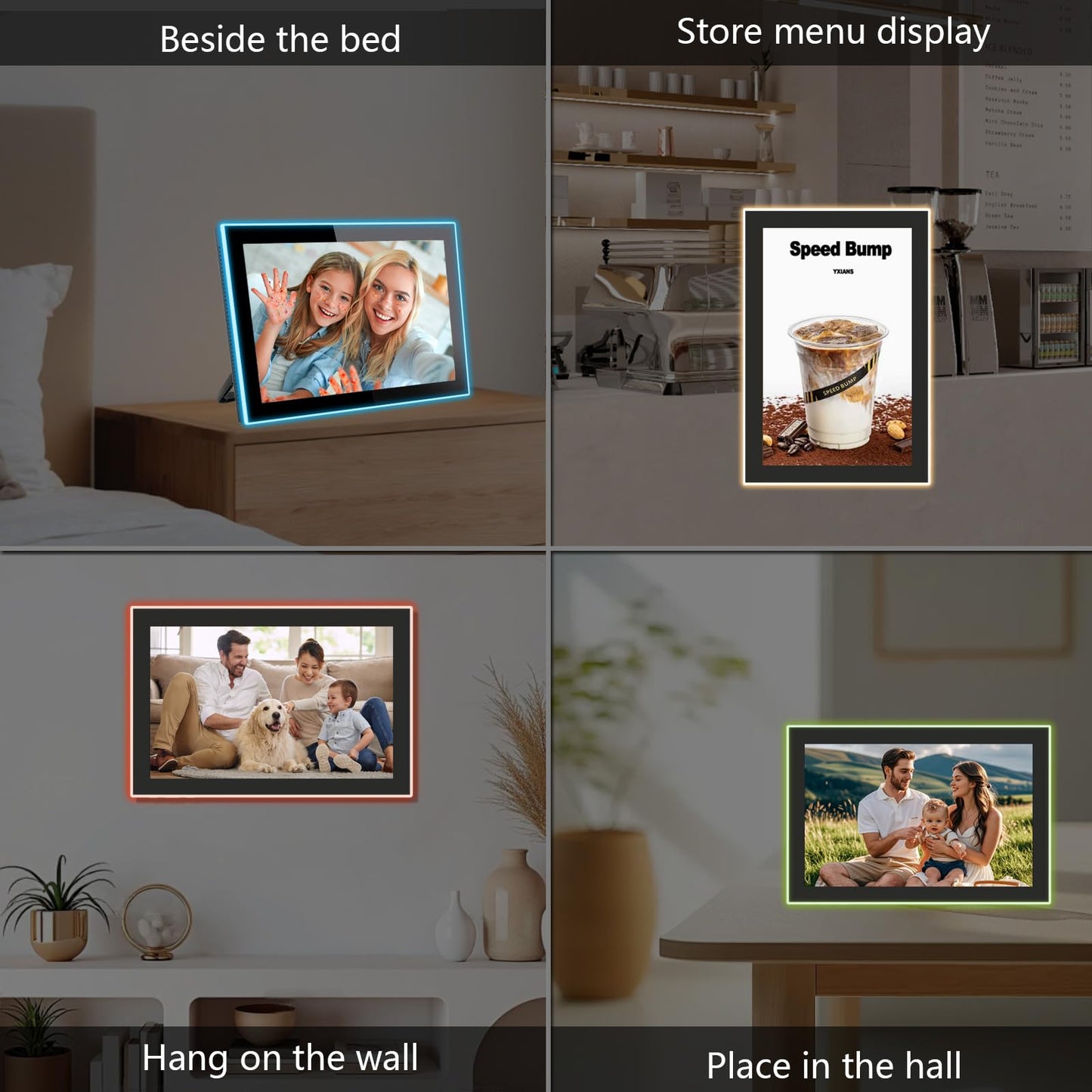 32GB FRAMEO 10.1 Inch Smart WiFi Digital Photo Frame 1280x800 IPS LCD Touch Screen, Auto-Rotate Portrait and Landscape, Built in 32GB Memory, Share Moments Instantly via Frameo App from Anywhere