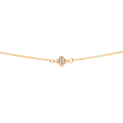 Pavé Clover Connector, 14k Solid Yellow Gold