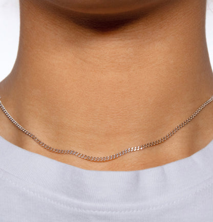 Round Curb Chain, Sterling Silver by the Inch