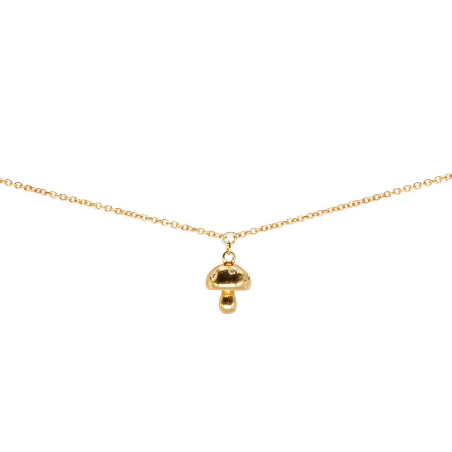 Mushroom Charm, Vermeil