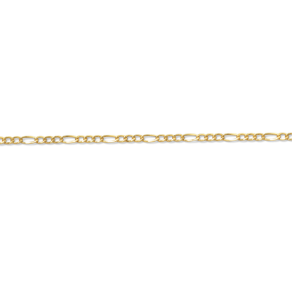 Permanent Jewelry, Figaro Chain, Yellow Gold Filled by the Inch
