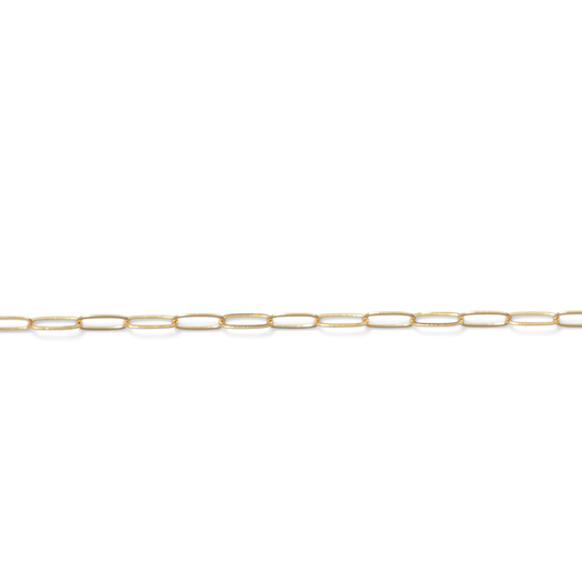 Permanent Jewelry, Paperclip Chain, Yellow Gold Filled by the Inch