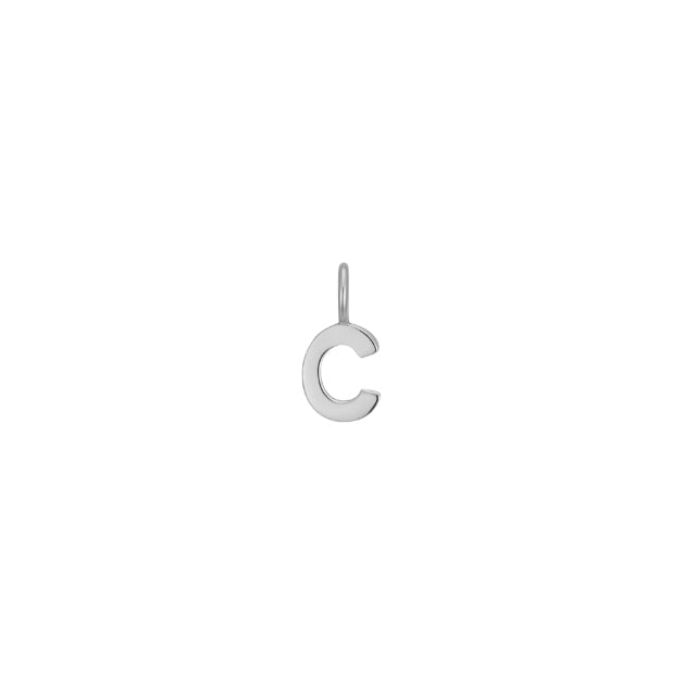 Letter Charms, Sterling Silver