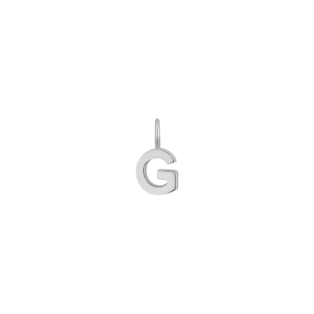 Letter Charms, Sterling Silver