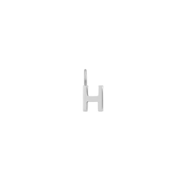 Letter Charms, Sterling Silver