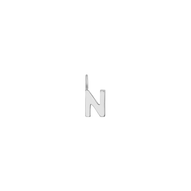 Letter Charms, Sterling Silver