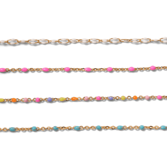 Permanent Jewelry, Enamel Bundle, Gold-Filled