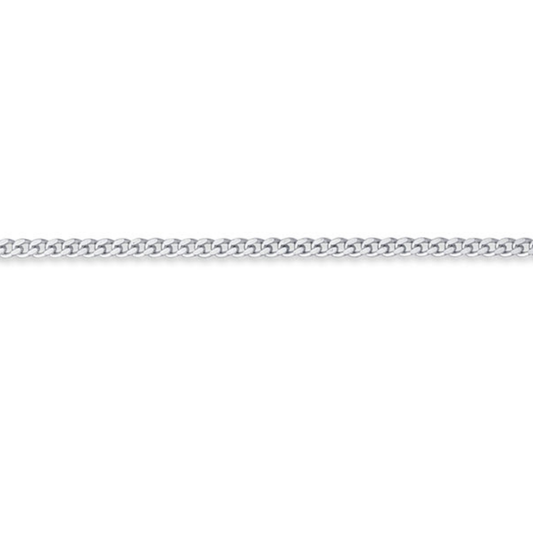 Diamond Cut Curb Chain, Sterling Silver By the Bracelet
