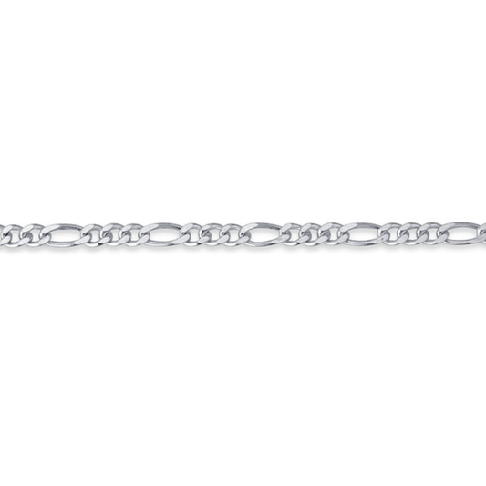 Large Figaro Chain, Sterling Silver By the Inch