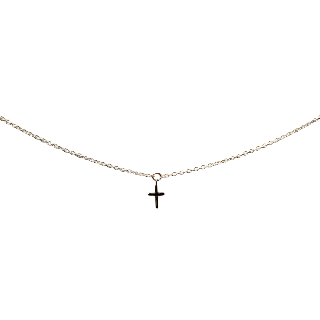 Cross Charm, Sterling Silver